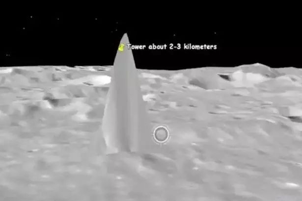 NASA衛星發現月球上有6座3英里高的外星人巨塔
