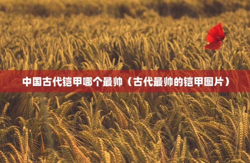 中國古代鎧甲哪個最帥（古代最帥的鎧甲圖片）