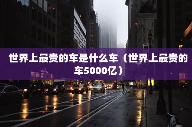 世界上最貴的車是什么車（世界上最貴的車5000億）